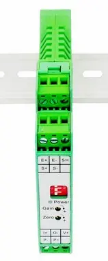 DIN rail load cell signal conditioner
