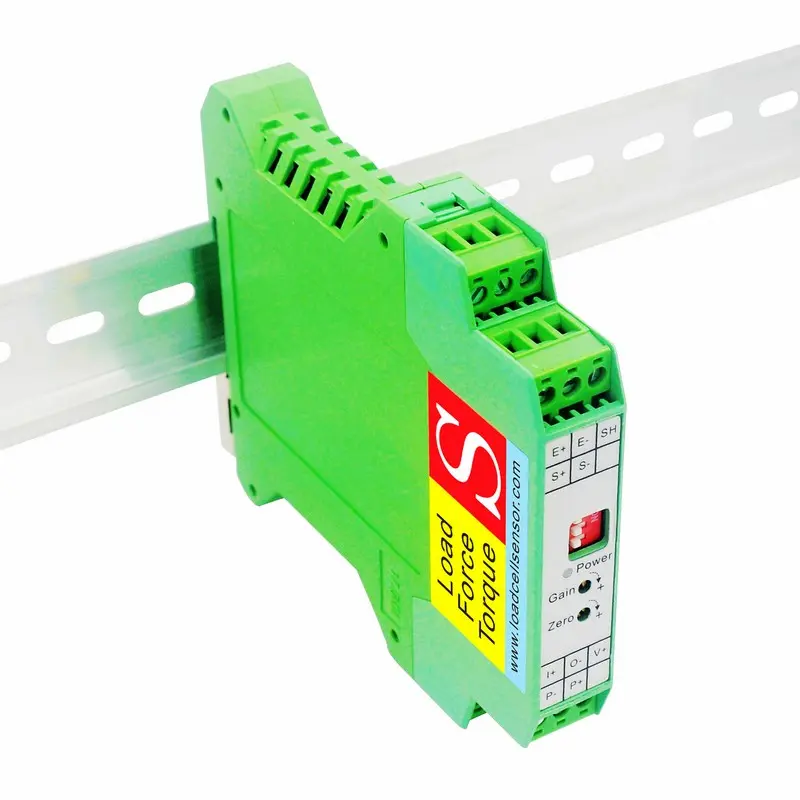 DIN rail load cell signal conditioner